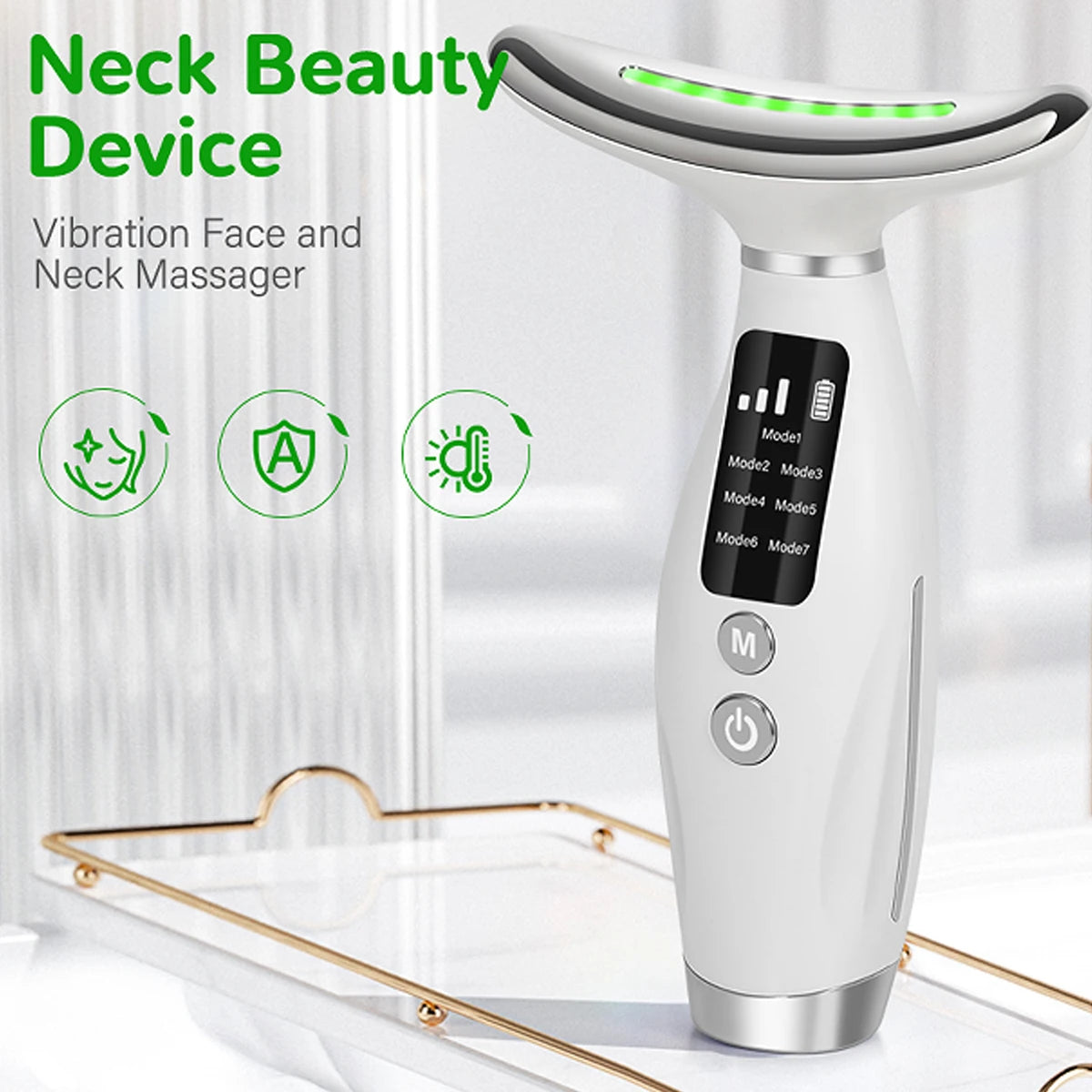 7-Color Light Neck and Face Beauty Massager