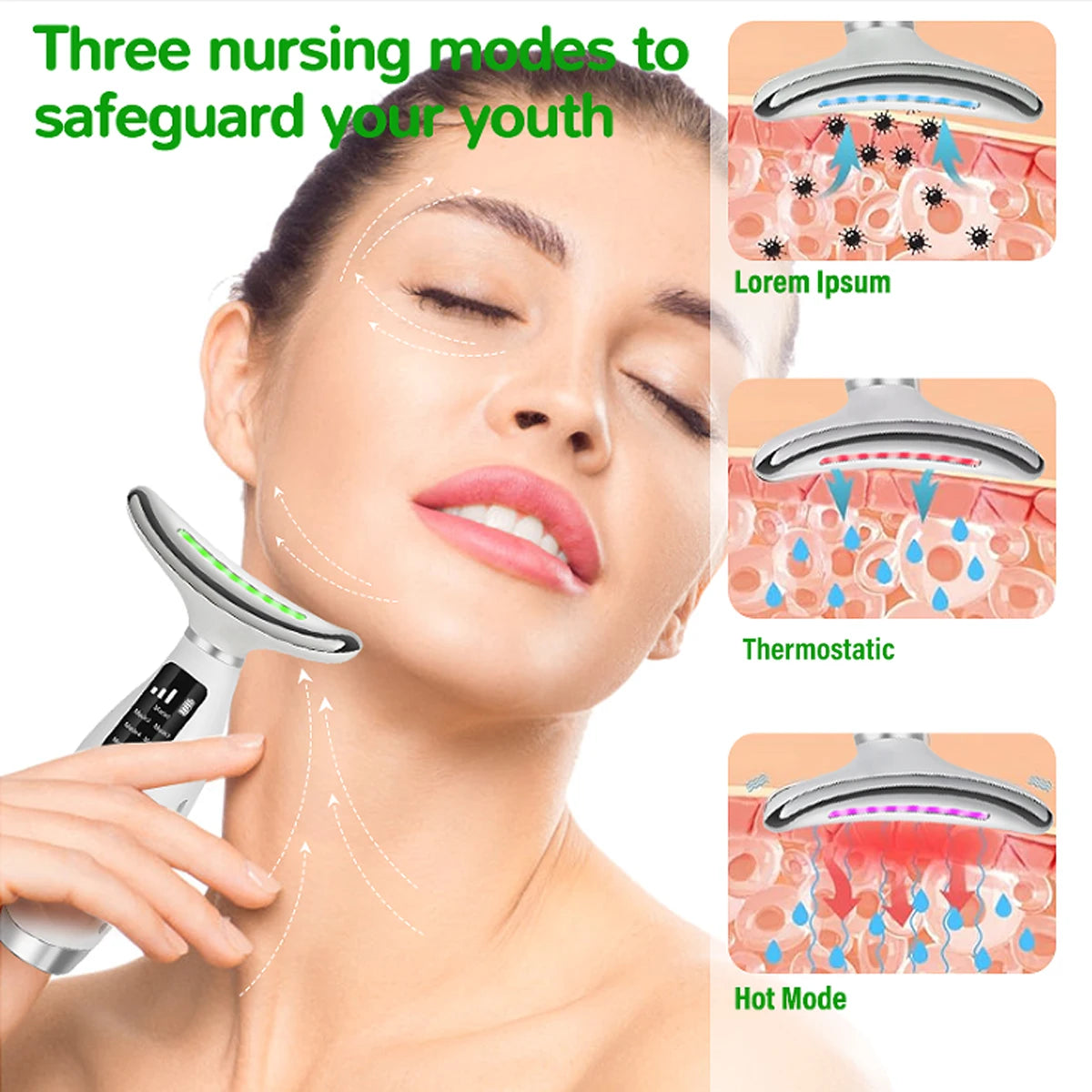 7-Color Light Neck and Face Beauty Massager