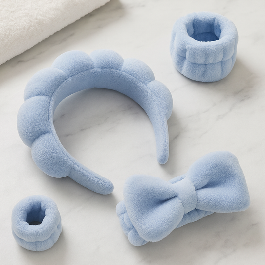 Wash Face Headbands & Wristband Set